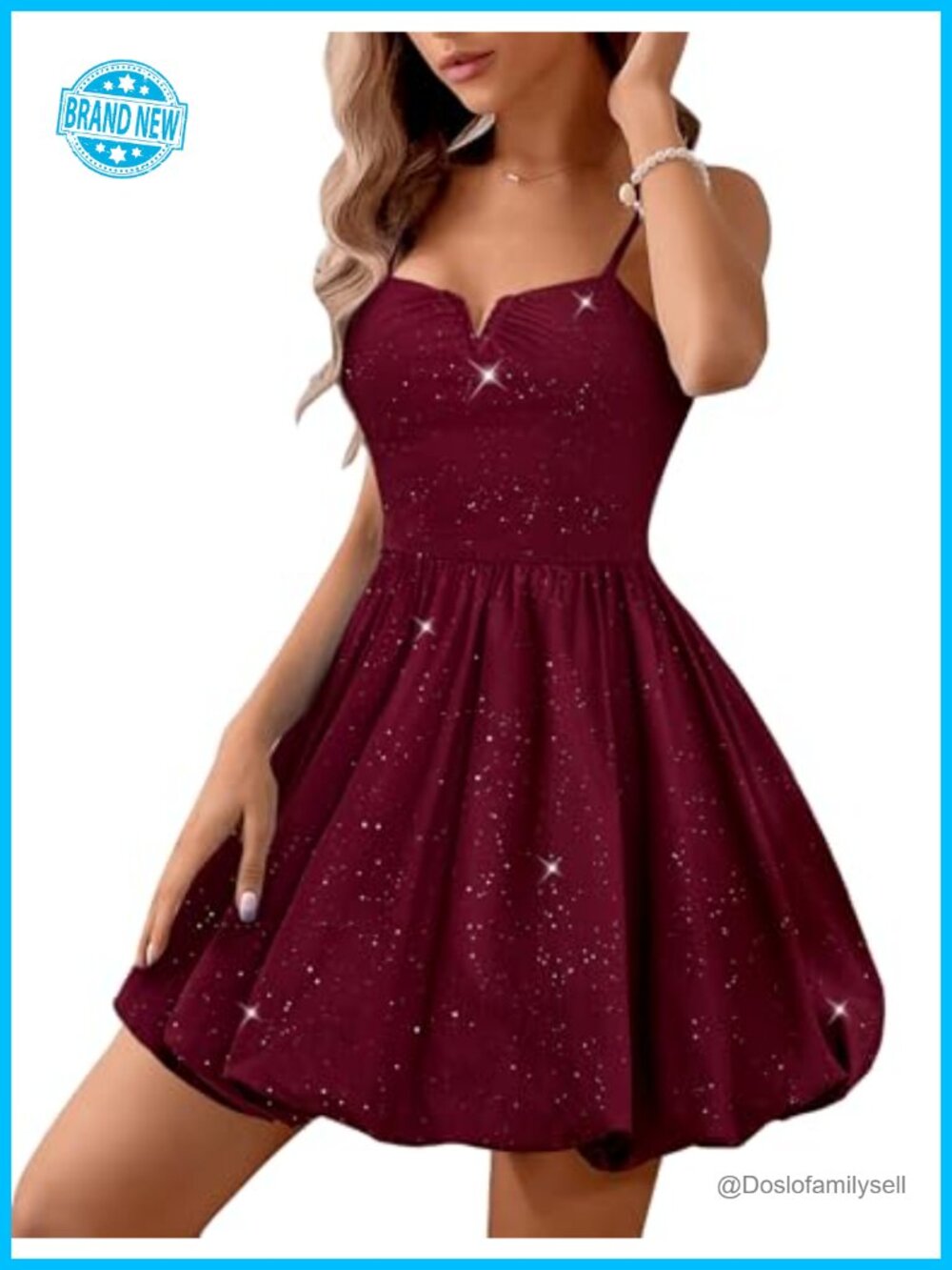 Mini Sparkly Sequin Bubble Hem Homecoming Dress Y2K